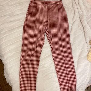 🐞Free People Red Gingham Pants🐞